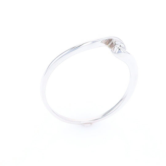 White Gold Wrap Solitaire Ring