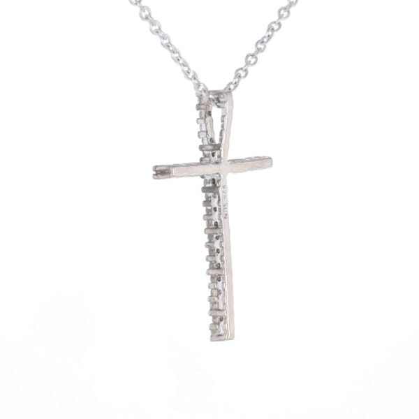 Thin Diamond Cross Necklace