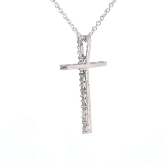 Thin Diamond Cross Necklace