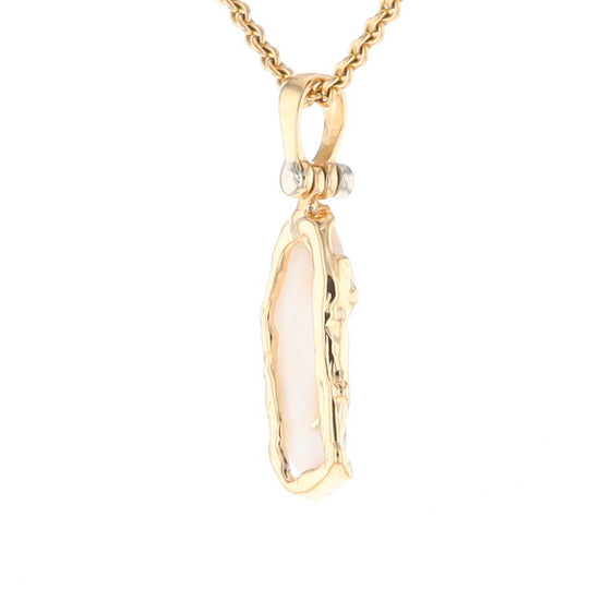 Gold Quartz Freeform Pendant (G2)