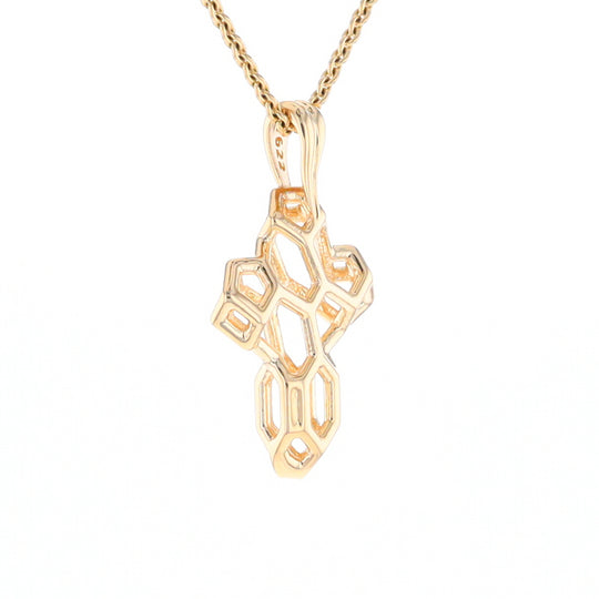 Small Voronoi Cross Pendant