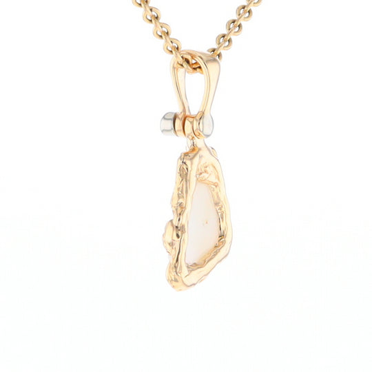 Rough Gold Quartz Freeform Pendant