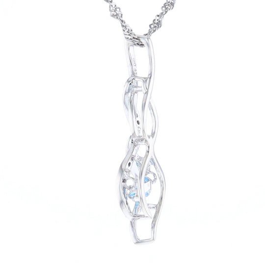 Floating Topaz Twisted Pendant