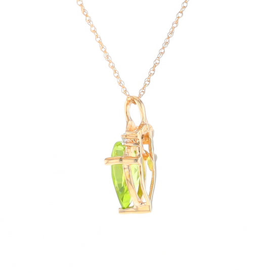 Pear-Shaped Peridot Necklace