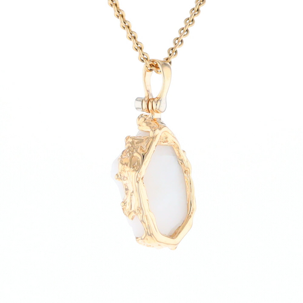 Rough Gold Quartz Freeform Pendant