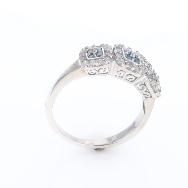 Triple Diamond Halo Ring
