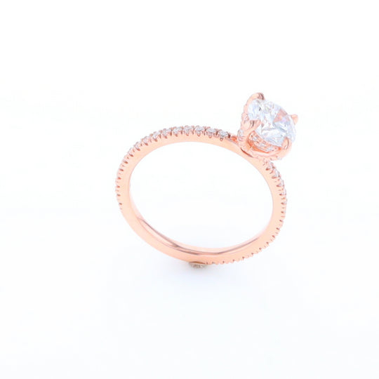 Rose Gold Lab Grown Diamond Engagement Ring