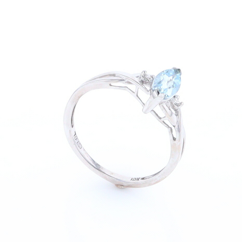 Marquise Blue Topaz Ring