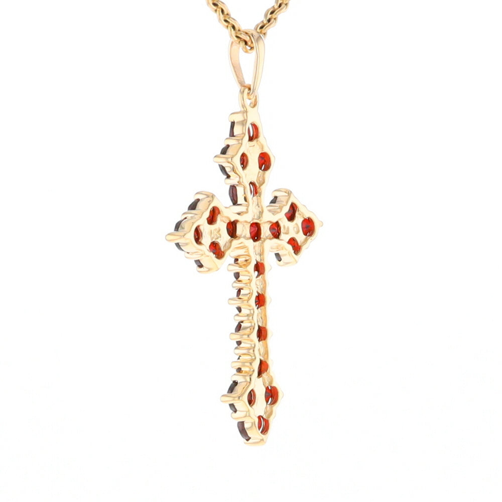 Vintage Garnet Cluster Cross