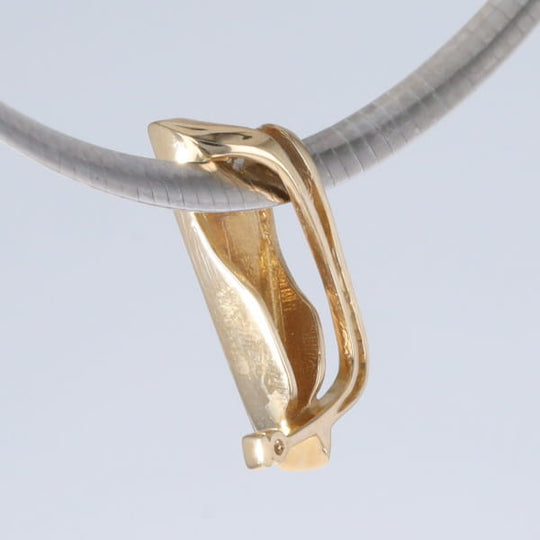 Opal Pendant Triangle Inlaid Design with .06ct Round Diamond