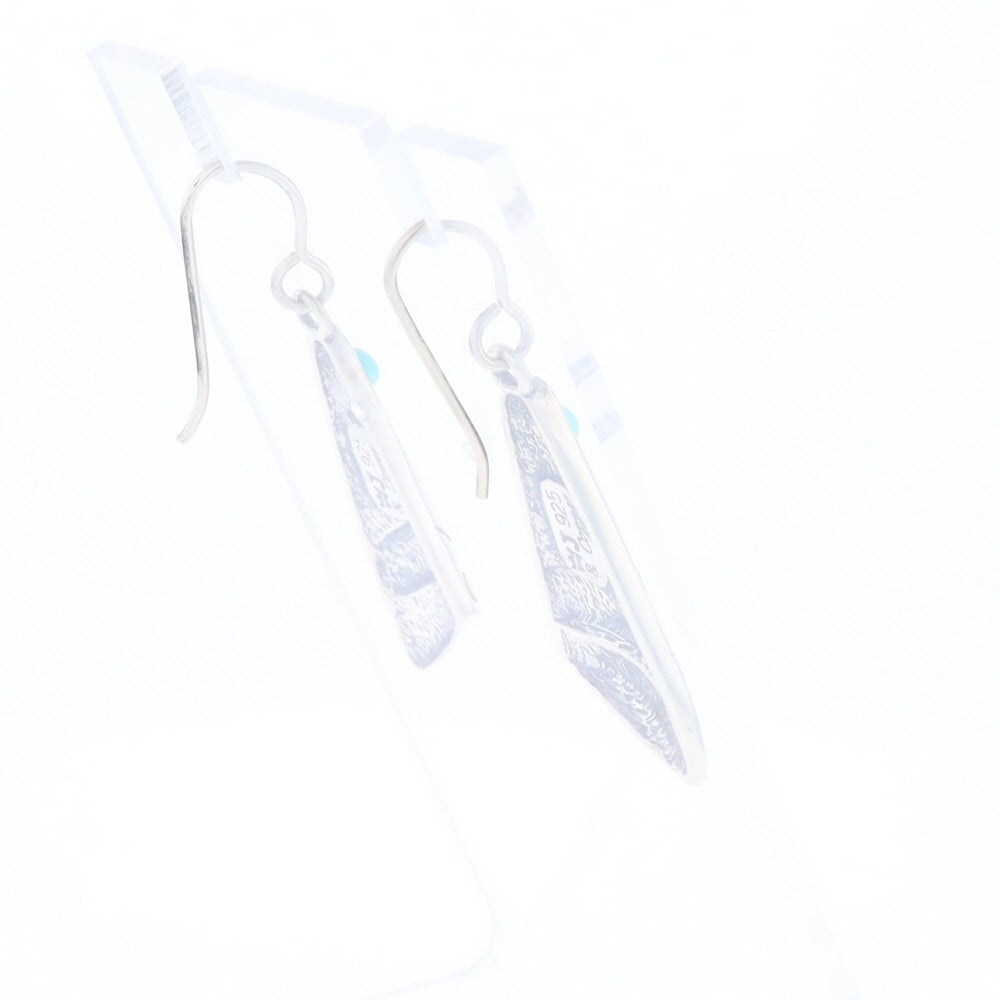 Native Triangle Turquoise Hook Earrings