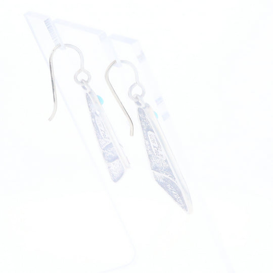 Native Triangle Turquoise Hook Earrings