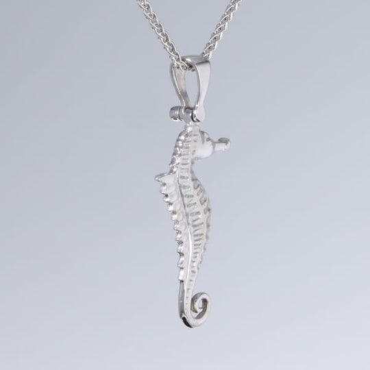 Opal Pendant Inlaid Realistic Sea Horse Design