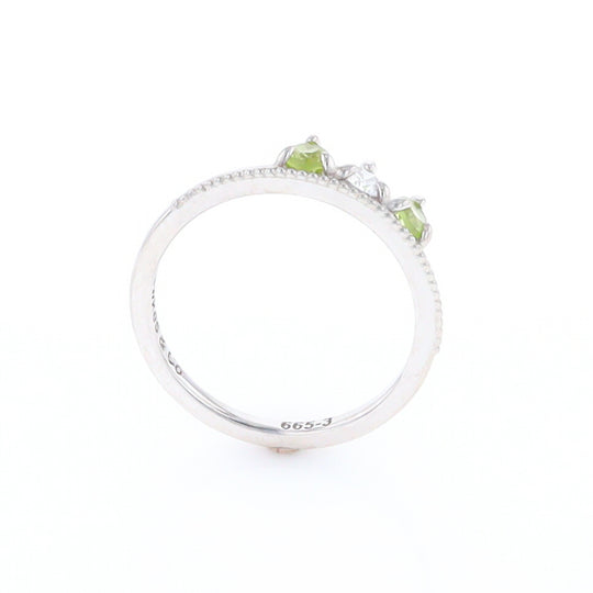 Peridot & Diamond Mother's Ring