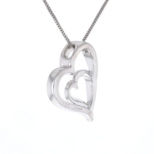 Double Heart Diamond Necklace