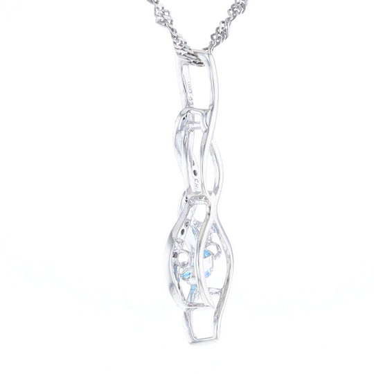 Floating Topaz Twisted Necklace
