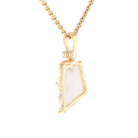 Gold Quartz Freeform Pendant (G2)