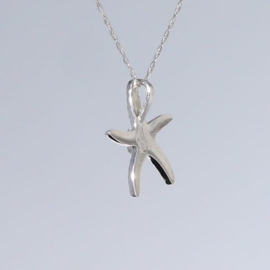 Opal Pendant Inlaid Realistic Star Fish Design