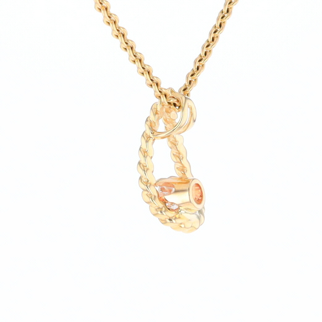 Solitaire Diamond Pear-shaped Rope Pendant