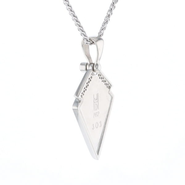 Pietersite Kite Shaped Inlaid Pendant with 0.19ctw Diamonds