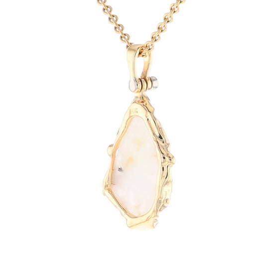 Gold Quartz Freeform Pendant  (G2)