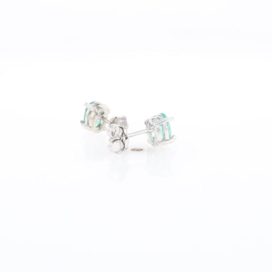 Oval Emerald Stud Earrings