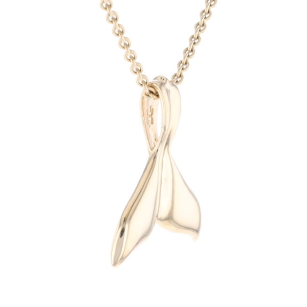 Whale Tail Gold Nugget Pendant