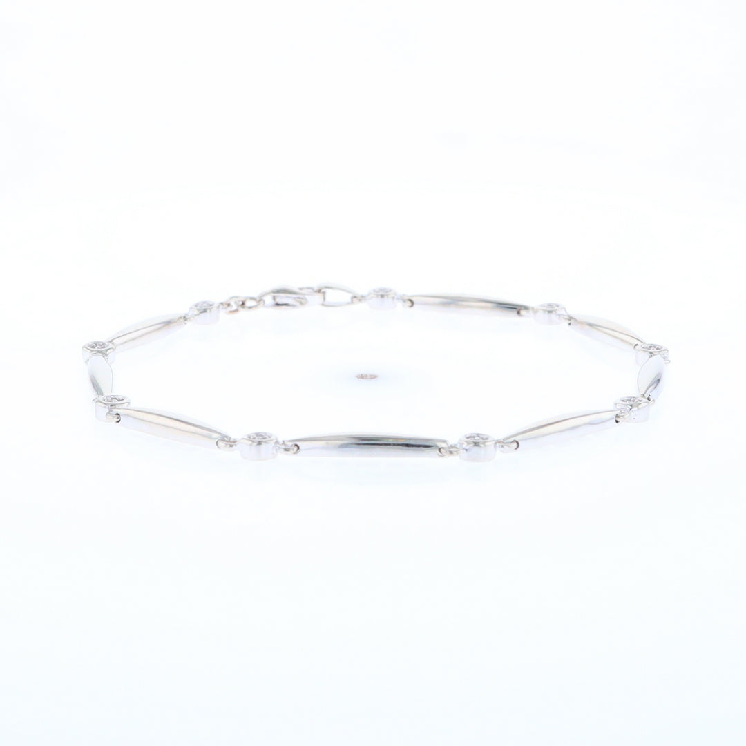 Elongated Link Diamond Bracelet