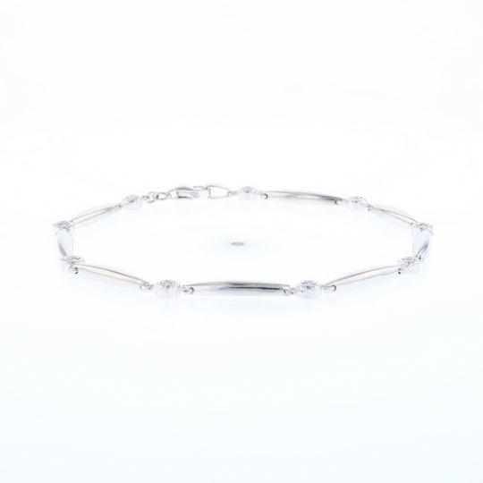 Elongated Link Diamond Bracelet