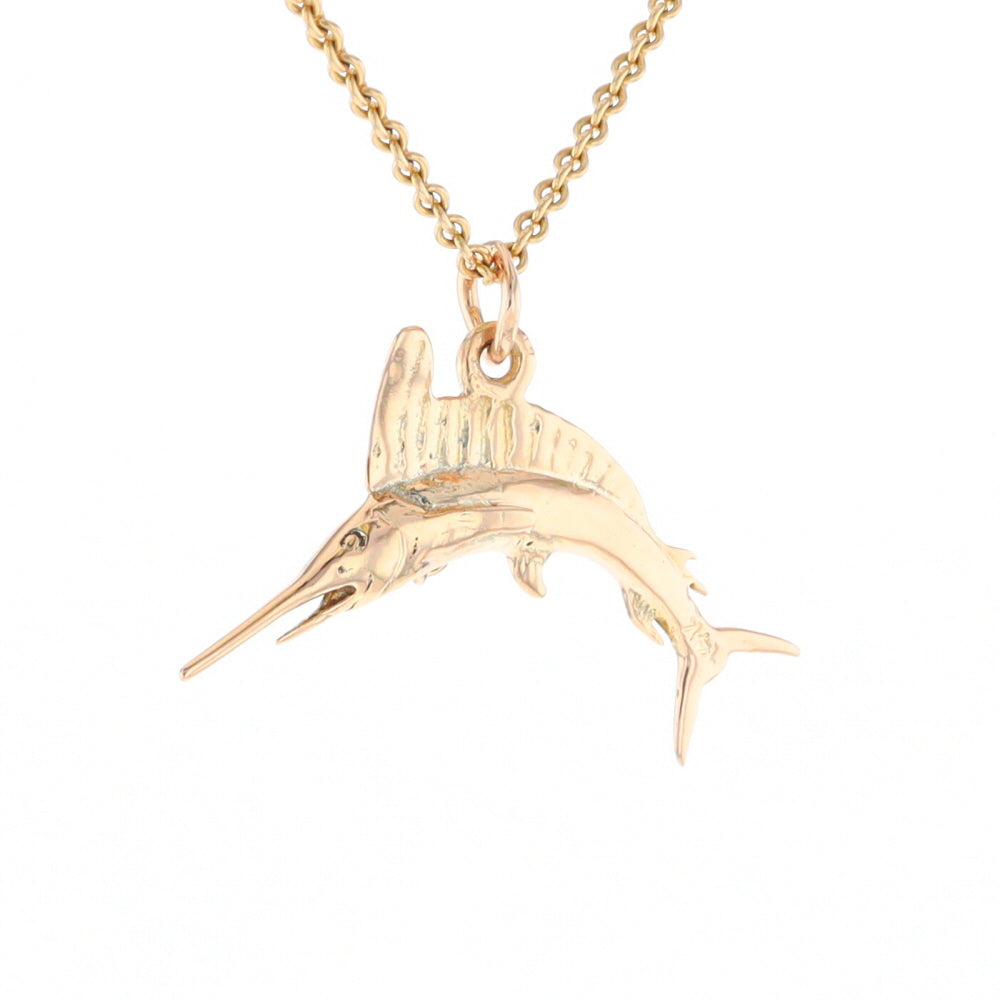 Gold Sailfish Pendant