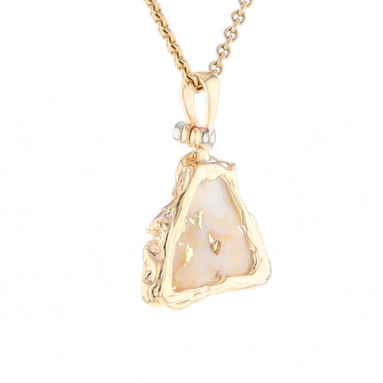 Rough Gold Quartz Free Form Pendant