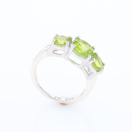 Three Peridot Ring