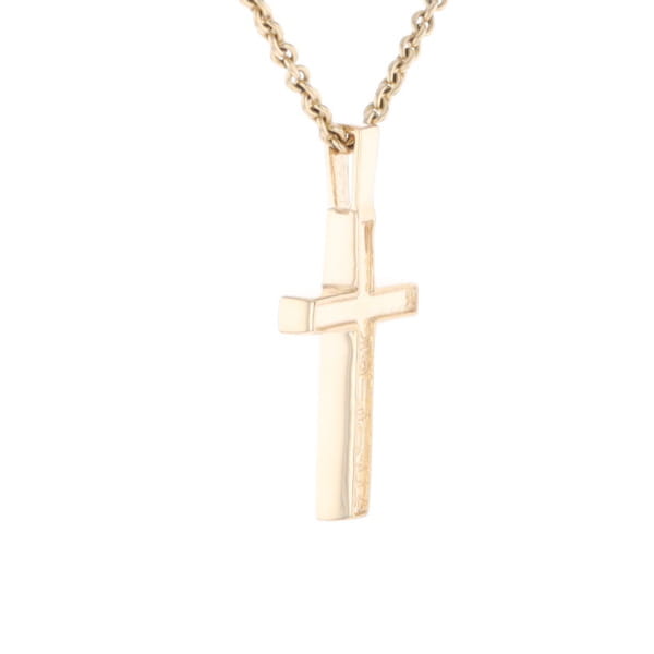 Three Section Gold Quartz Cross - G2