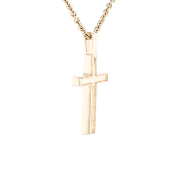 Three Section Gold Quartz Cross - G2