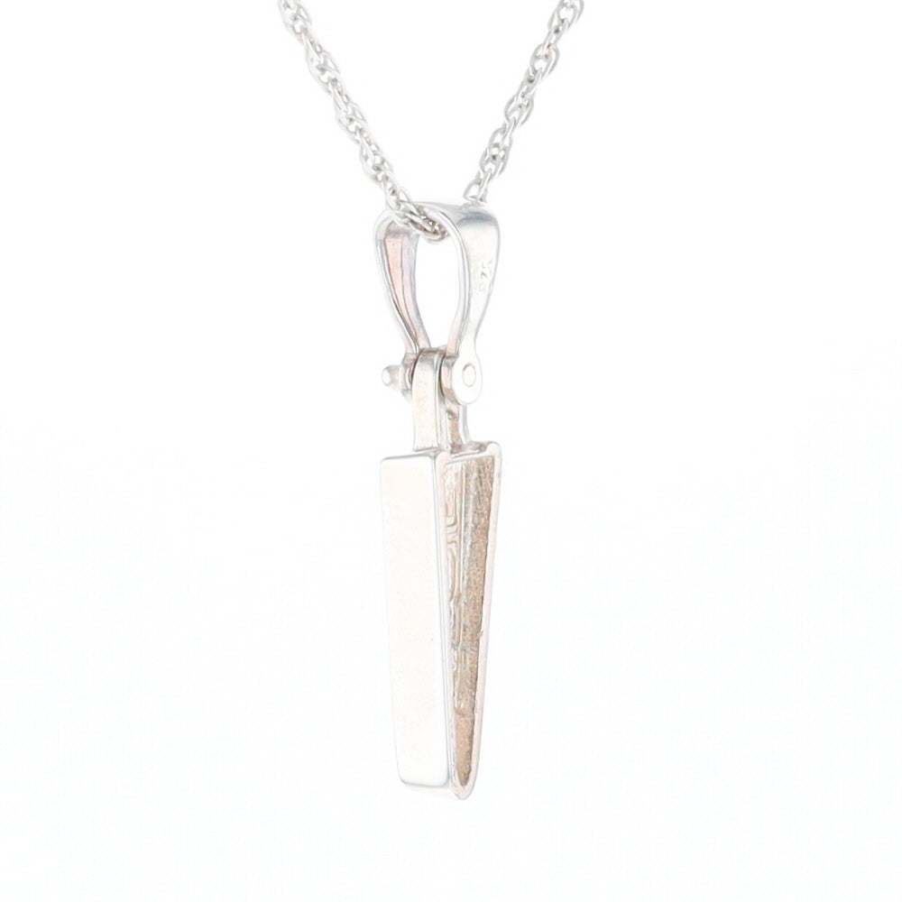 Gold Quartz Upside Down Triangle Pendant