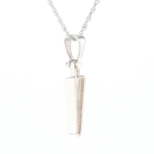 Gold Quartz Upside Down Triangle Pendant