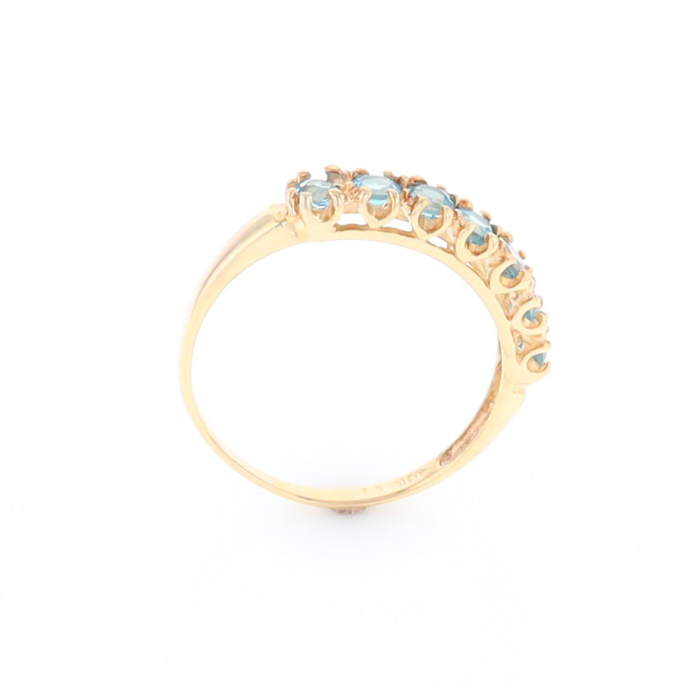 Round Blue Topaz Band