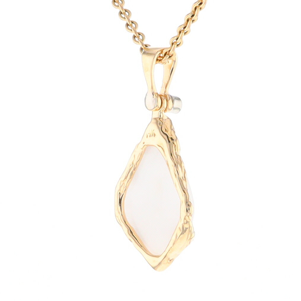 Gold Quartz Freeform Pendant (G2)