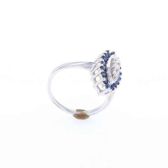 Marquise Cluster Sapphire Ring