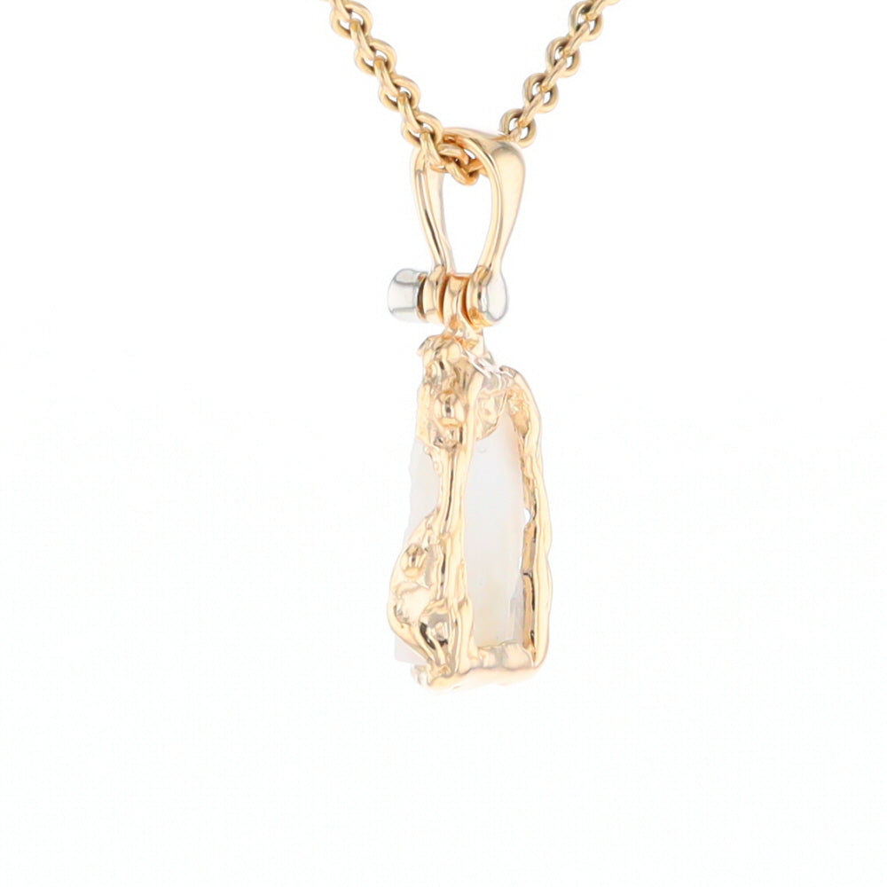 Rough Gold Quartz Freeform pendant