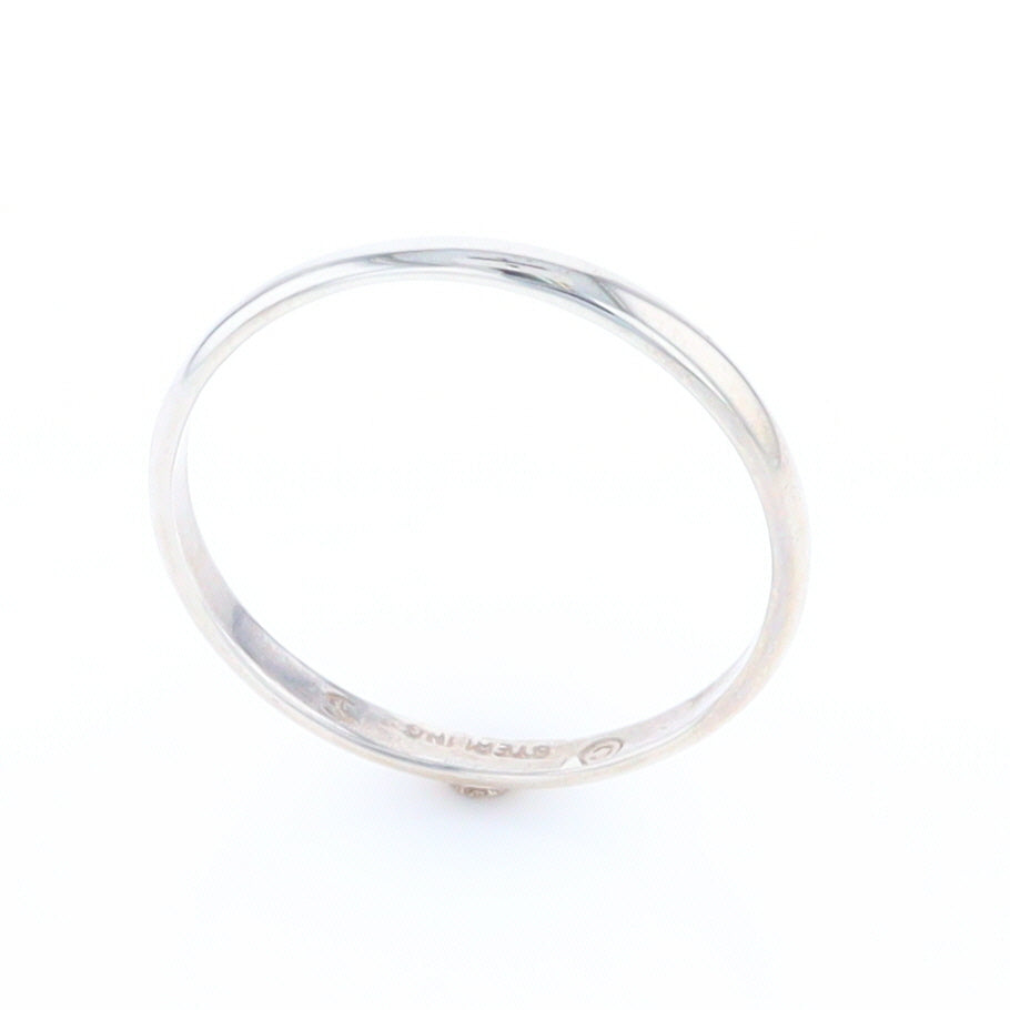 Men's Flat Silver Wedding Band