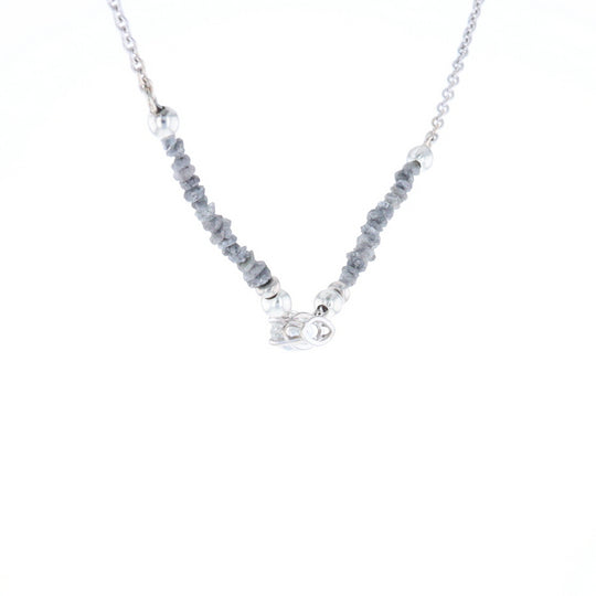 Marquise Diamond Necklace with Rough Diamond Beads