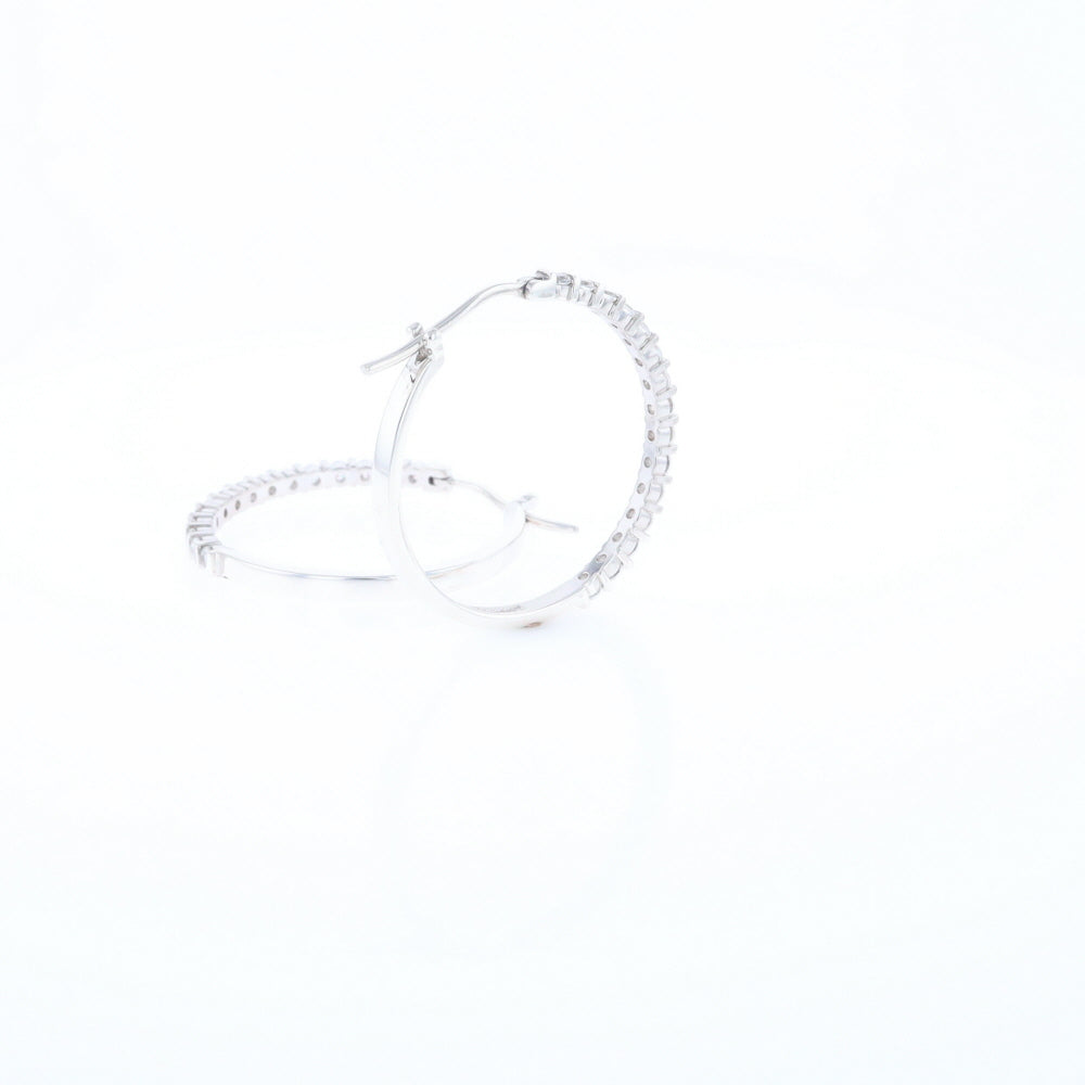 Cubic Zirconia Hoop Earrings