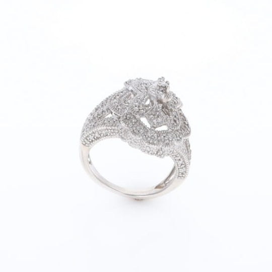 Floral Filigree Design Diamond Ring