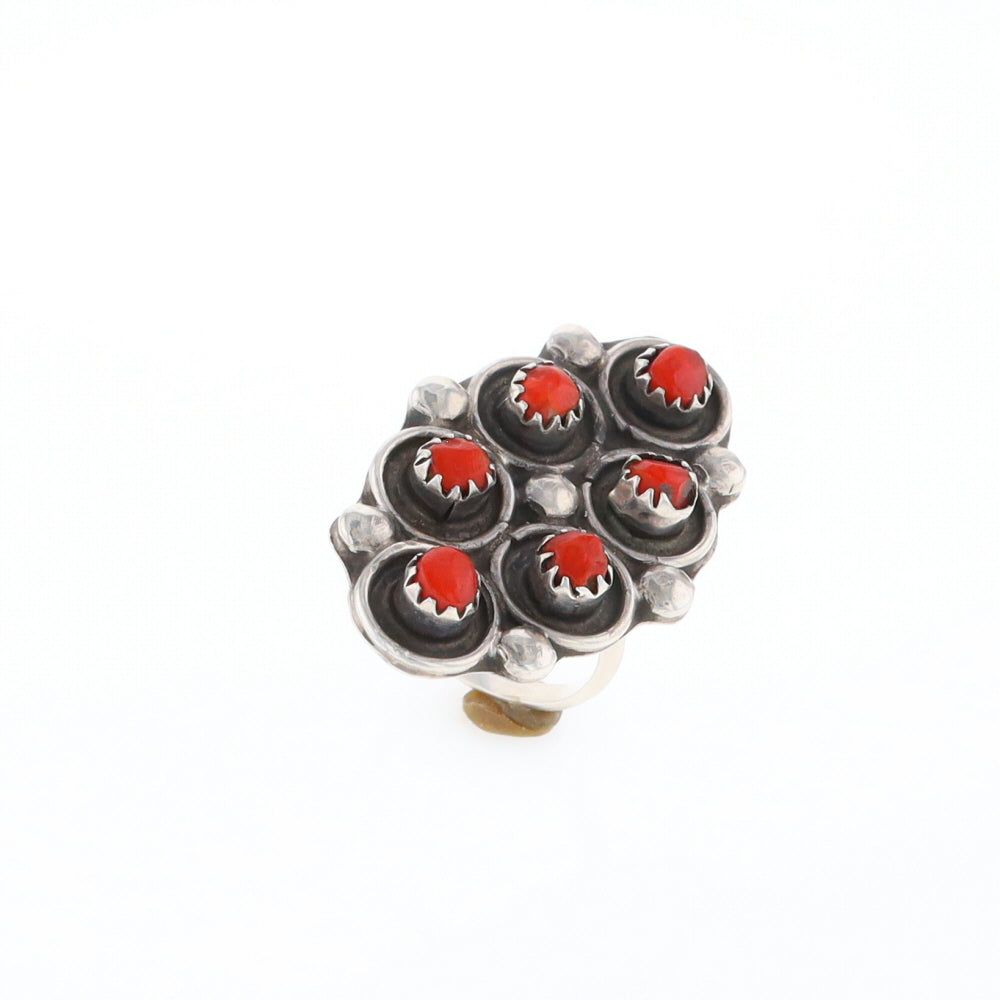 Bezel Set Coral Ring