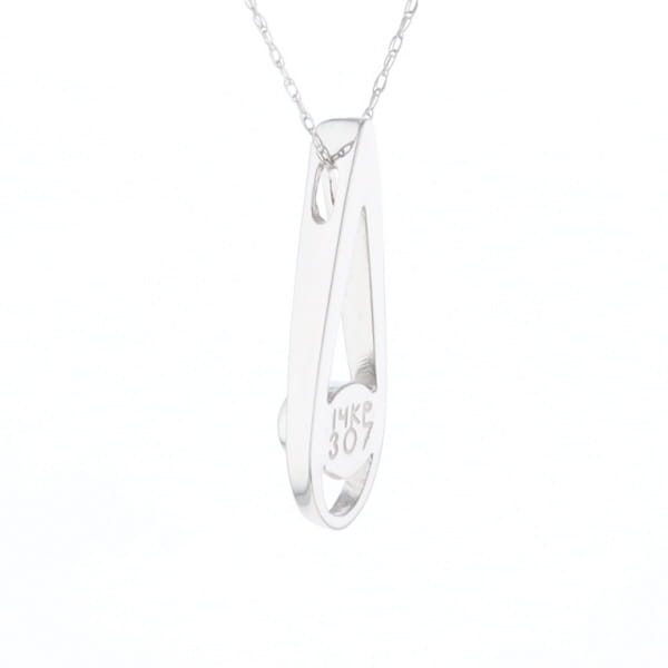 Open Teardrop Round Onyx Inlaid Pendant