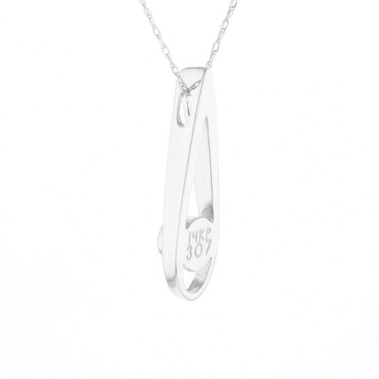 Open Teardrop Round Onyx Inlaid Pendant