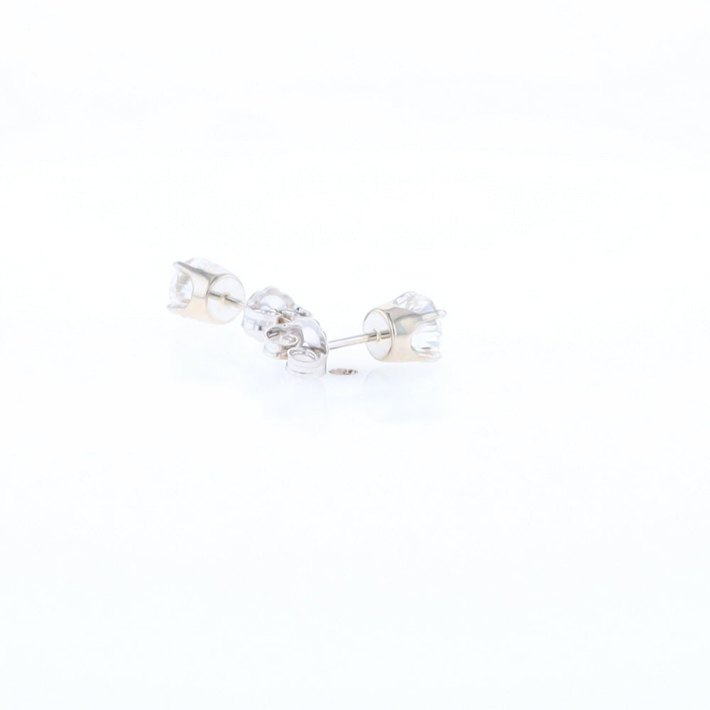 Moissanite Solitaire Stud Earrings