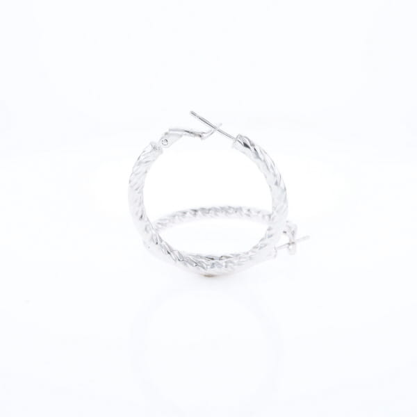 Diamond Cut Hoop Earrings