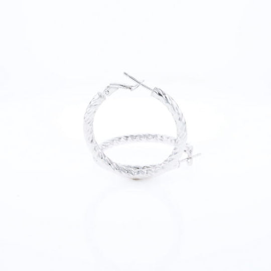 Diamond Cut Hoop Earrings